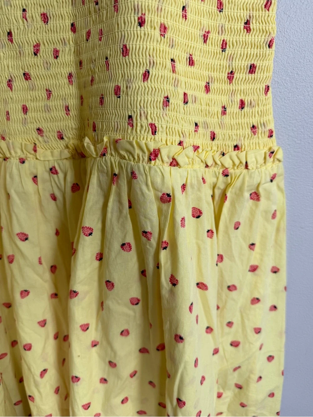 NWT Free People Lavender Daze Smocked Sundress in Strawberry Lemon L